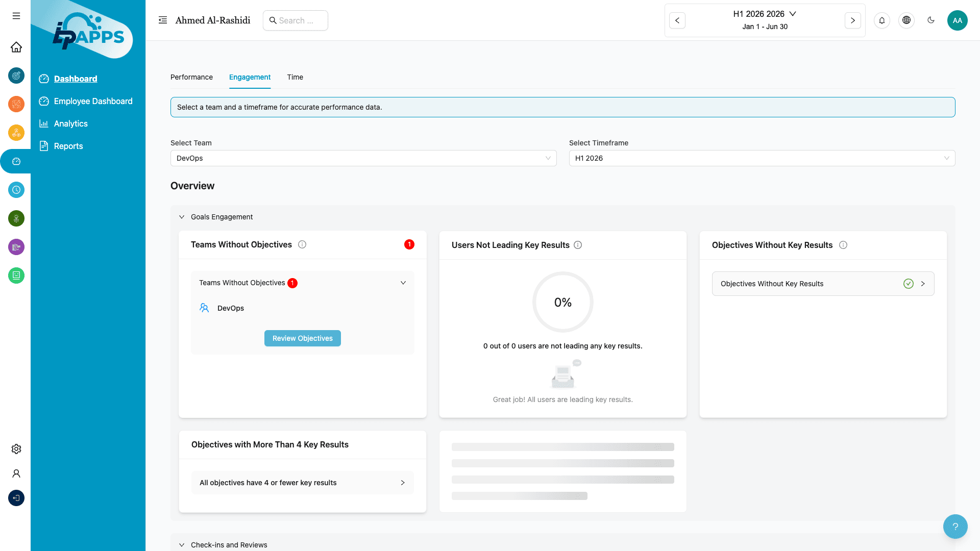 Team Engagement Dashboard