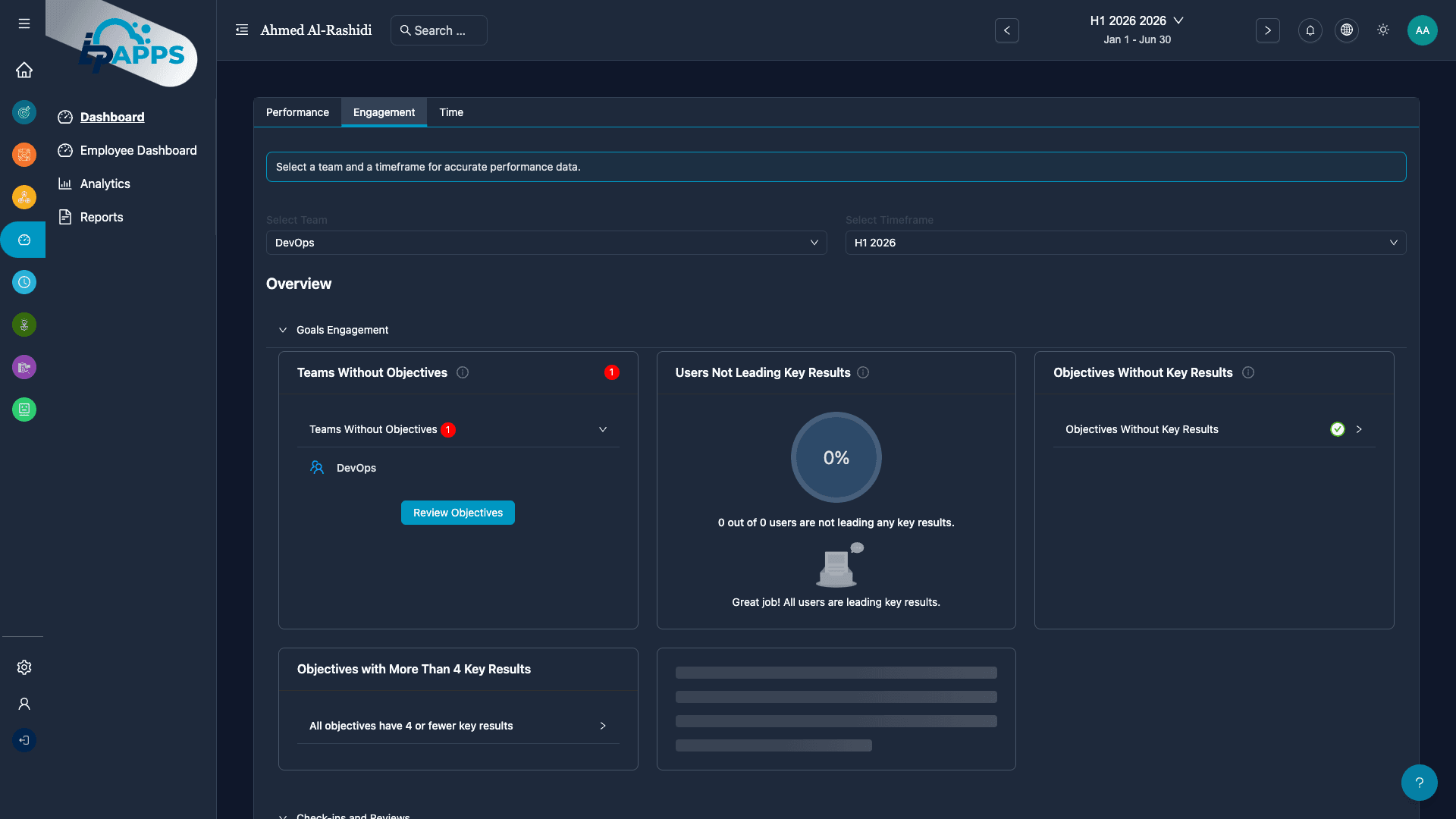 Team Engagement Dashboard