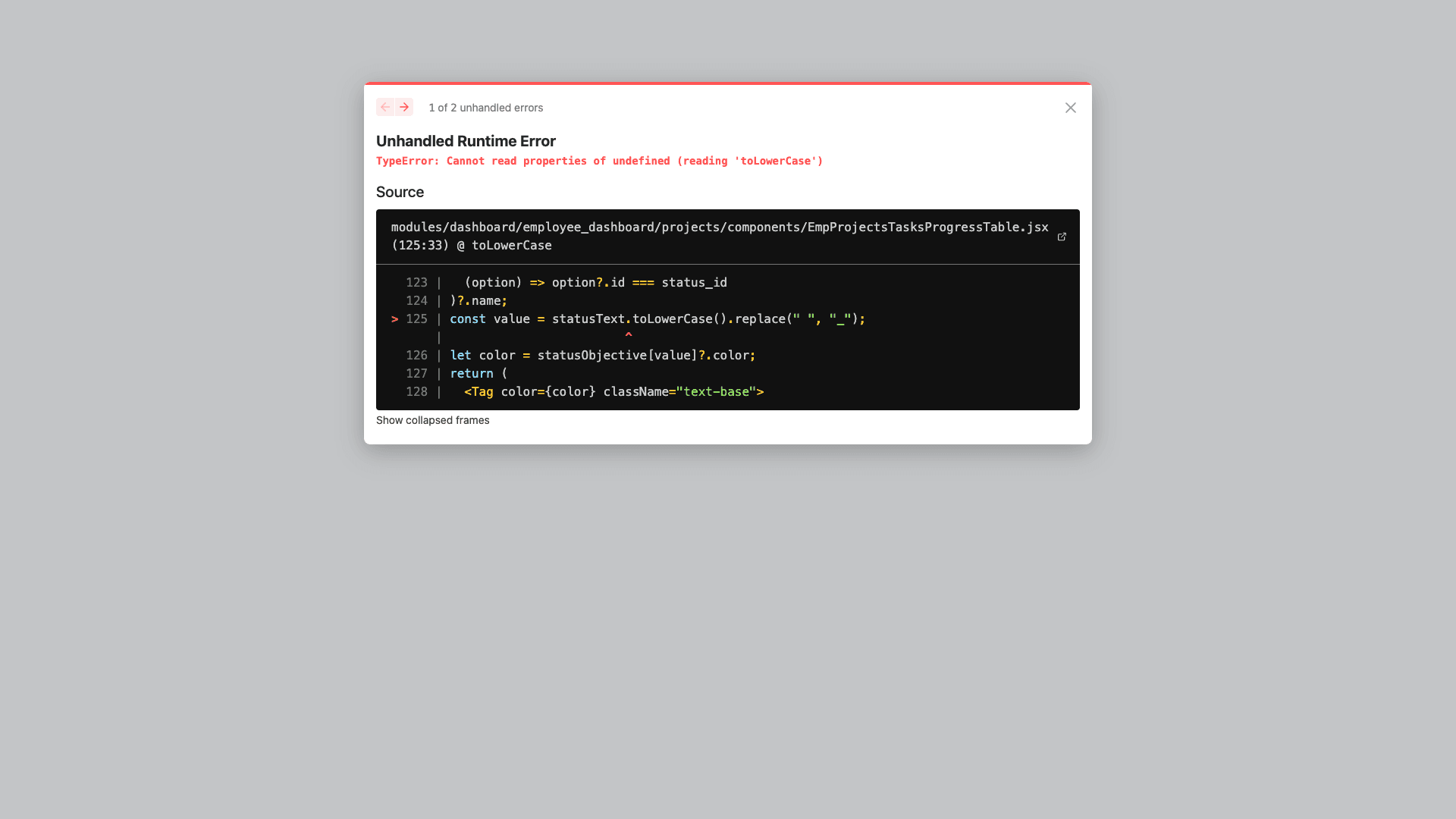 Employee Projects Profile
