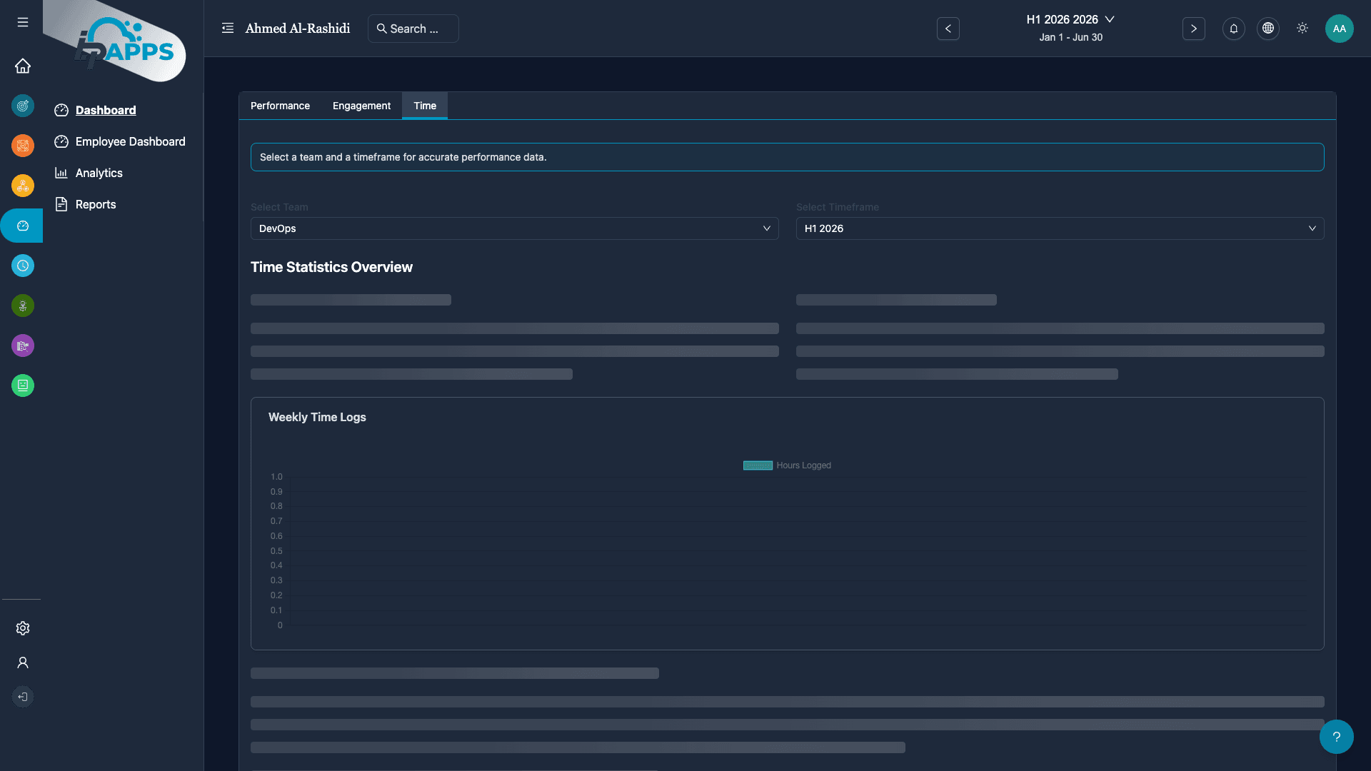 Time Statistics Dashboard