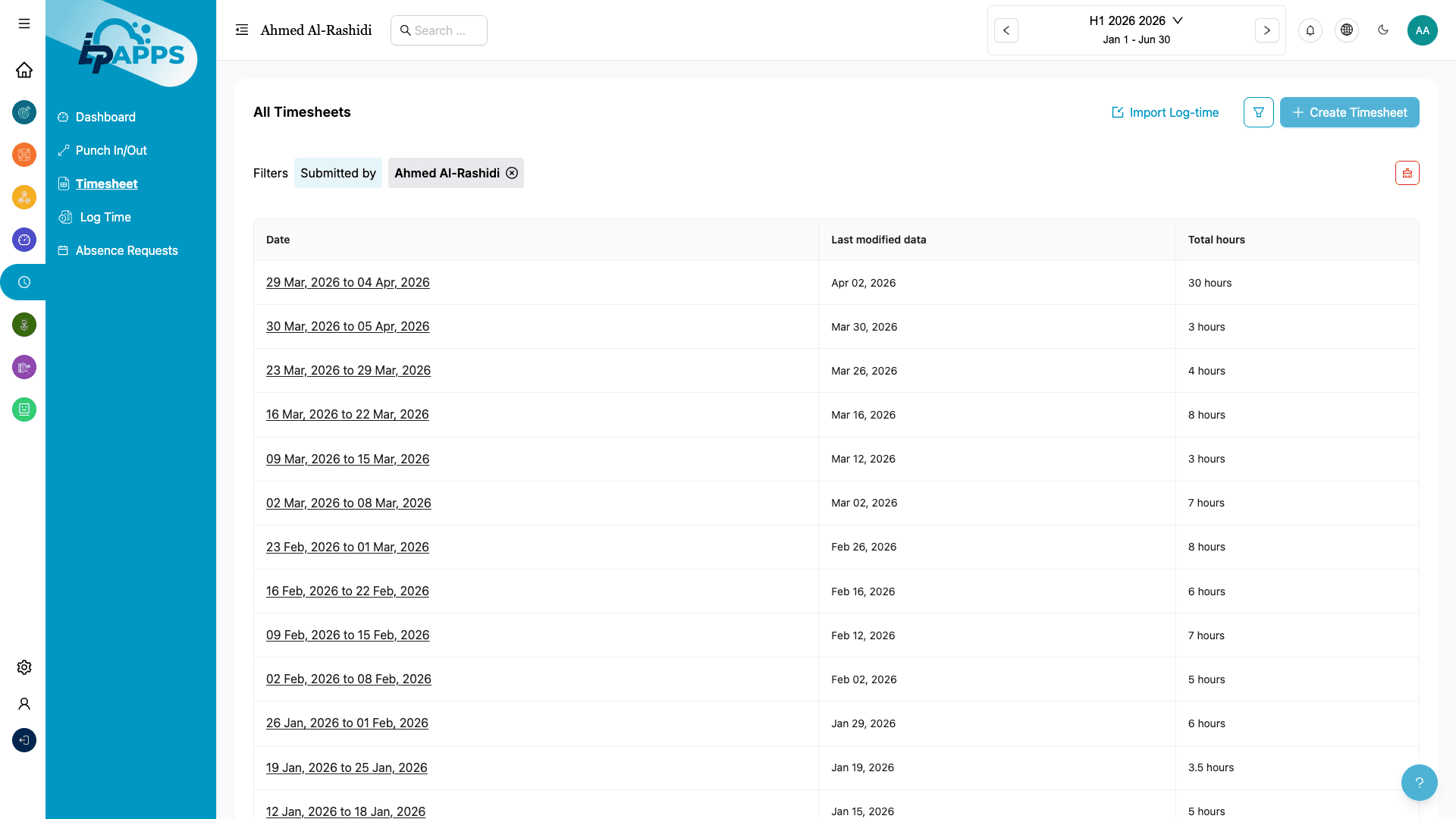 Timesheets & Weekly Summaries